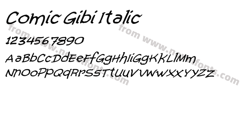Comic Gibi ItalicPreview