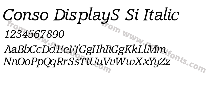 Conso DisplayS Si ItalicPreview