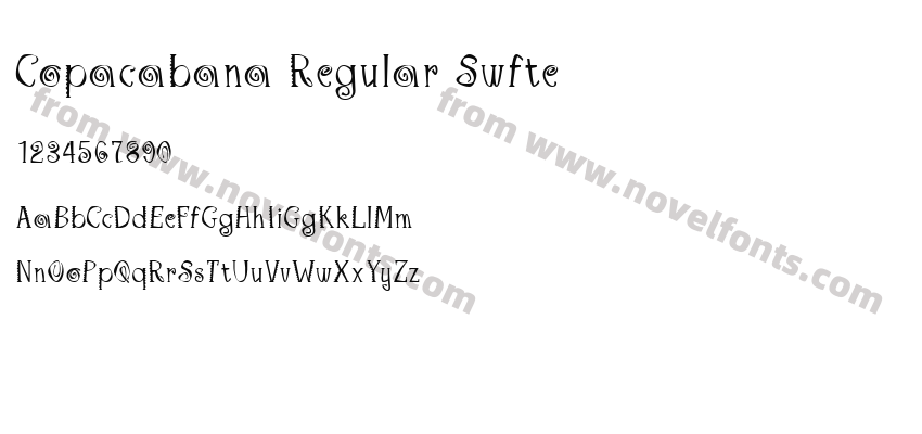 Copacabana Regular SwftePreview