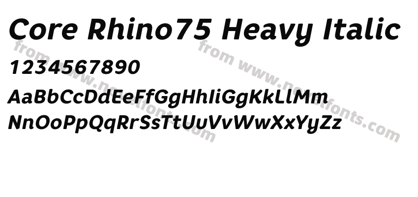 Core Rhino75 Heavy ItalicPreview