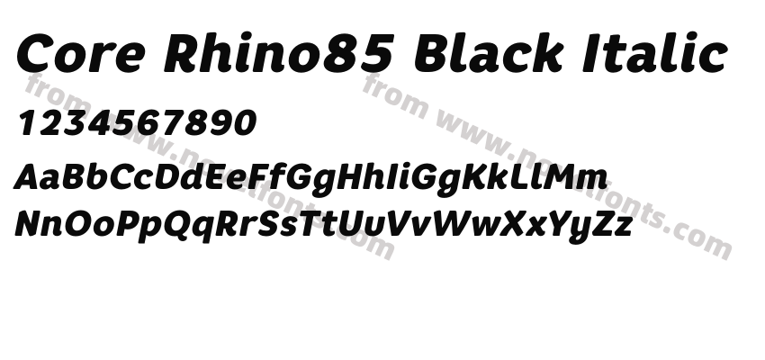 Core Rhino85 Black ItalicPreview