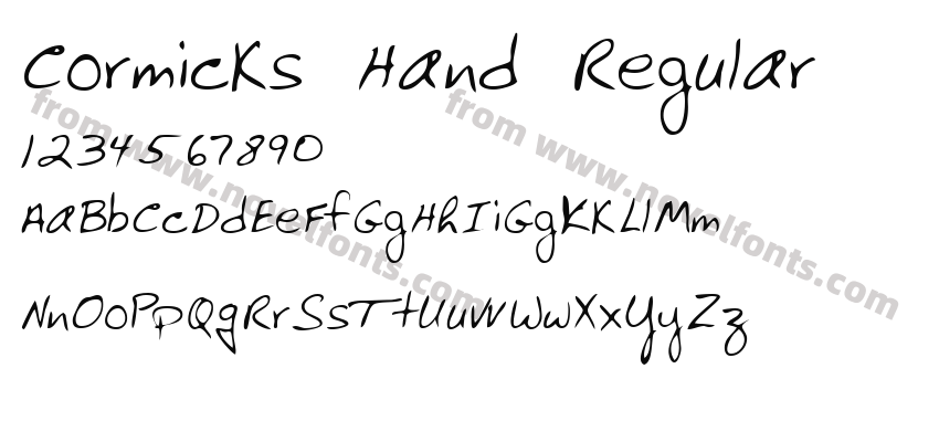 Cormicks Hand RegularPreview