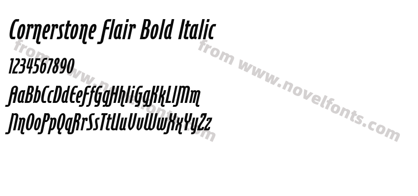Cornerstone Flair Bold ItalicPreview