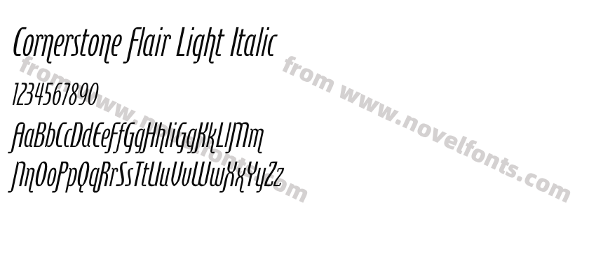Cornerstone Flair Light ItalicPreview