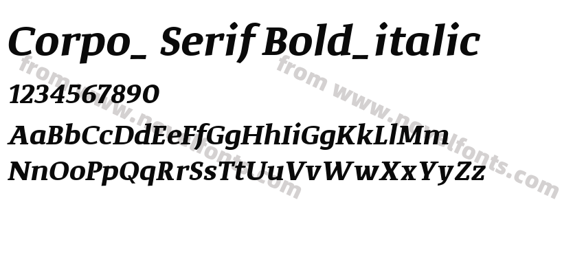 Corpo_ Serif Bold_italicPreview