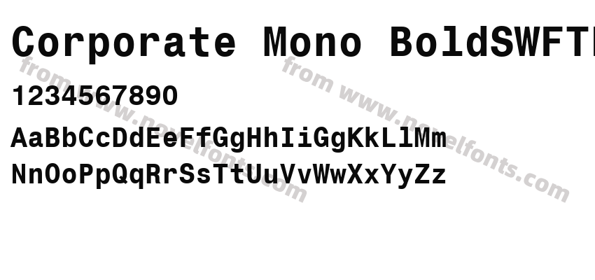 Corporate Mono BoldSWFTEPreview