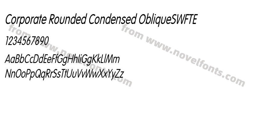 Corporate Rounded Condensed ObliqueSWFTEPreview