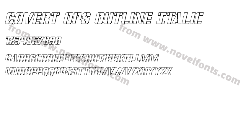 Covert Ops Outline ItalicPreview