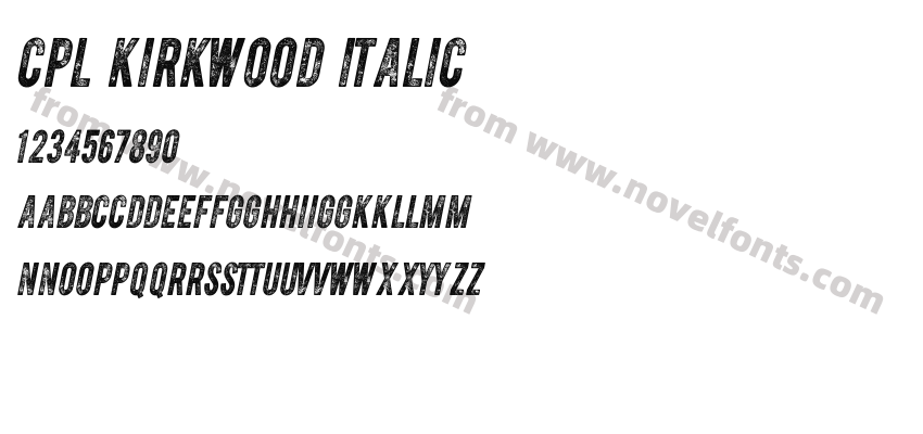 Cpl Kirkwood ItalicPreview