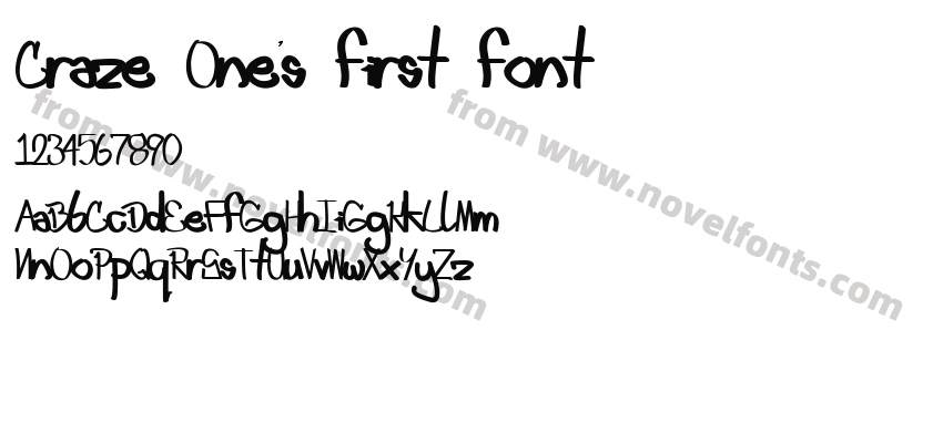 Craze One's first fontPreview