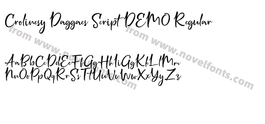 Crolinesy Daggaes Script DEMO RegularPreview