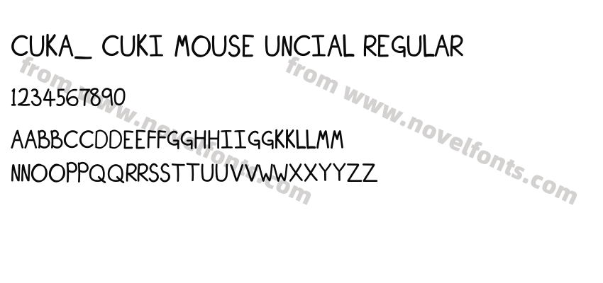 Cuka_ Cuki Mouse Uncial RegularPreview