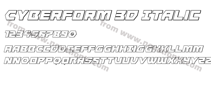 Cyberform 3D ItalicPreview