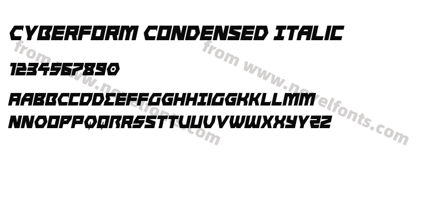 Cyberform Condensed ItalicPreview