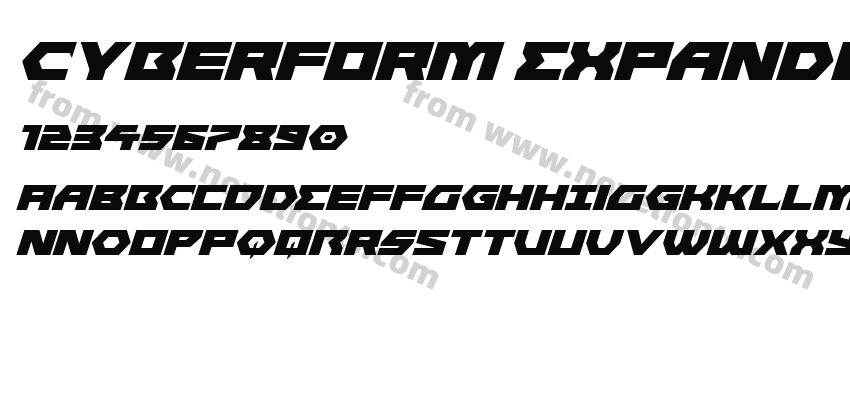 Cyberform Expanded ItalicPreview