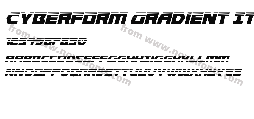 Cyberform Gradient ItalicPreview