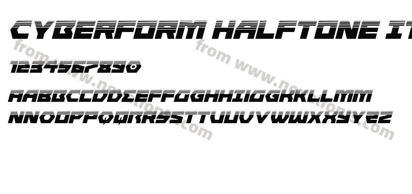 Cyberform Halftone ItalicPreview