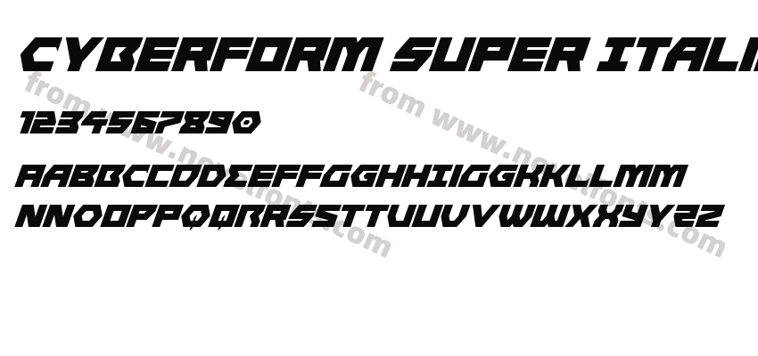 Cyberform Super ItalicPreview