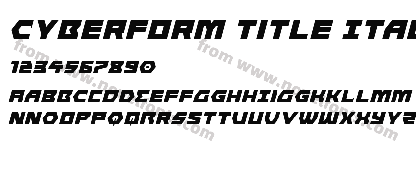 Cyberform Title ItalicPreview
