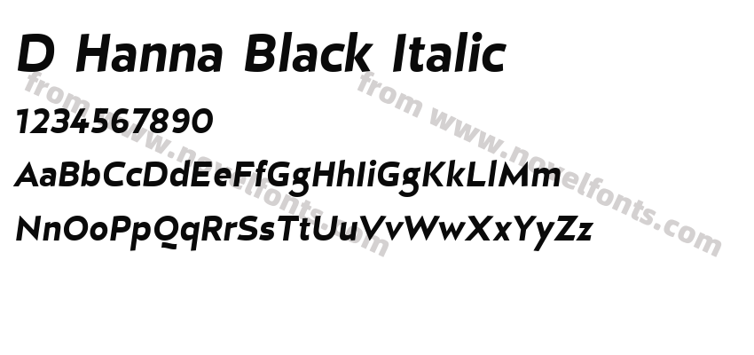 D Hanna Black ItalicPreview