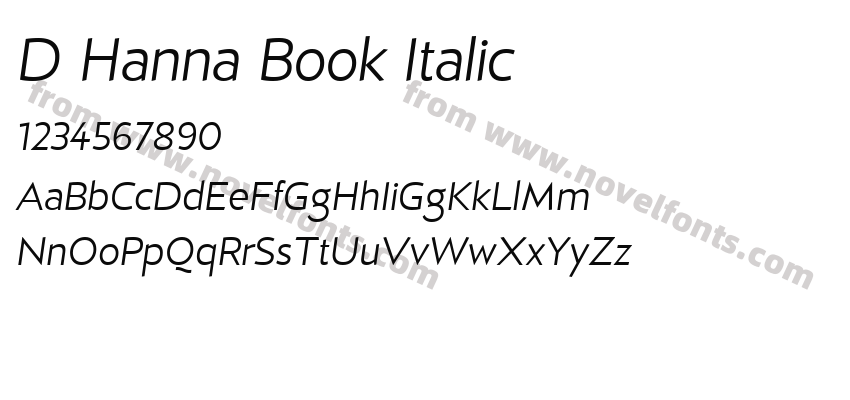 D Hanna Book ItalicPreview