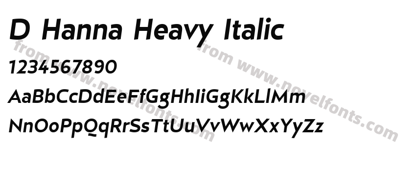 D Hanna Heavy ItalicPreview