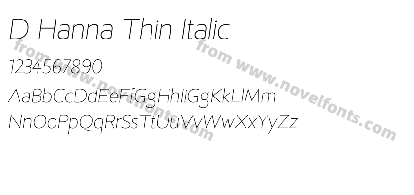 D Hanna Thin ItalicPreview