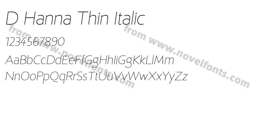 D Hanna Thin ItalicPreview