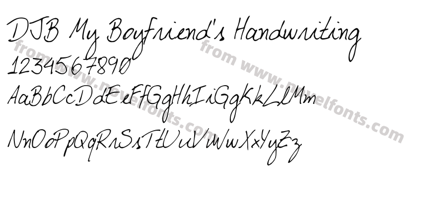 DJB My Boyfriend's HandwritingPreview