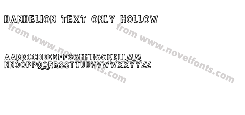 Dandelion Text Only HollowPreview