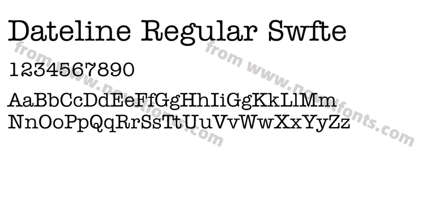 Dateline Regular SwftePreview