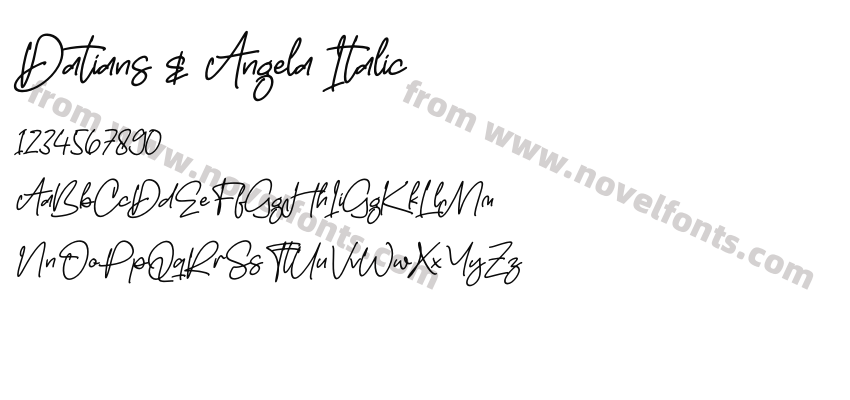 Datians & Angela ItalicPreview