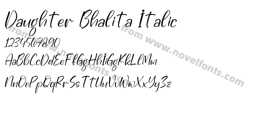 Daughter Bhalita ItalicPreview