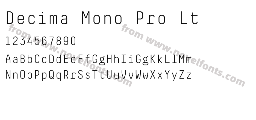 Decima Mono Pro LtPreview