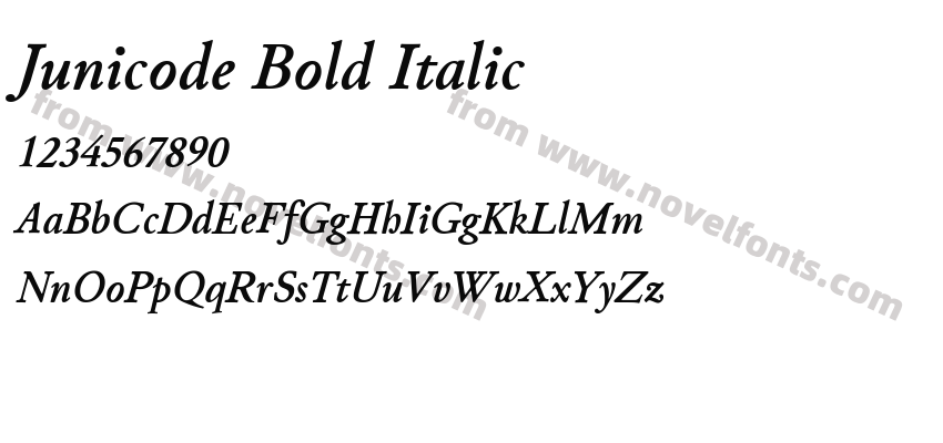 Junicode Bold ItalicPreview