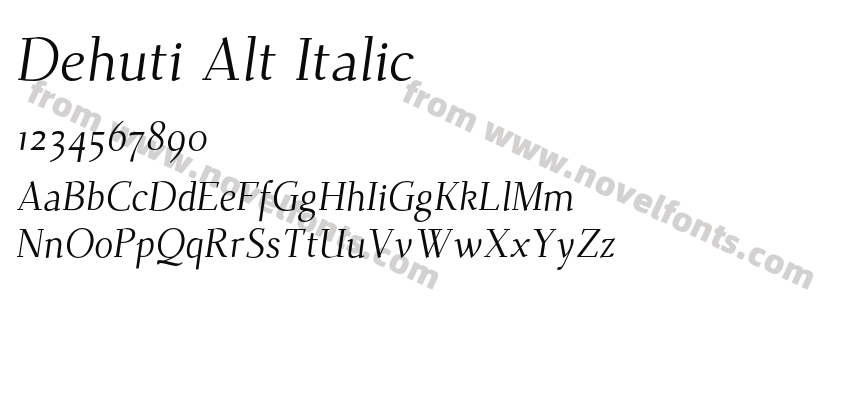 Dehuti Alt ItalicPreview