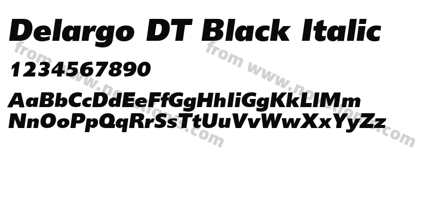 Delargo DT Black ItalicPreview