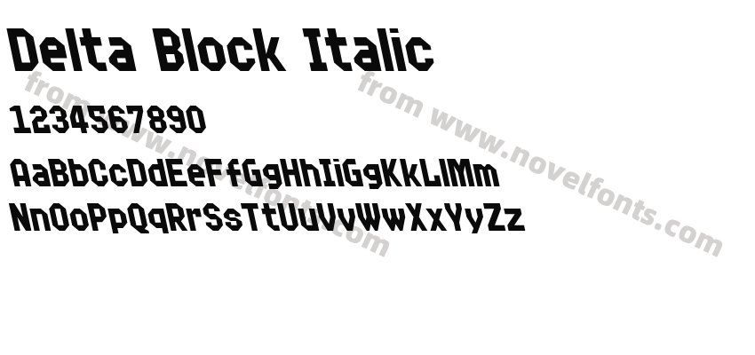 Delta Block ItalicPreview