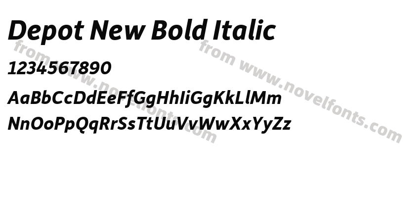 Depot New Bold ItalicPreview