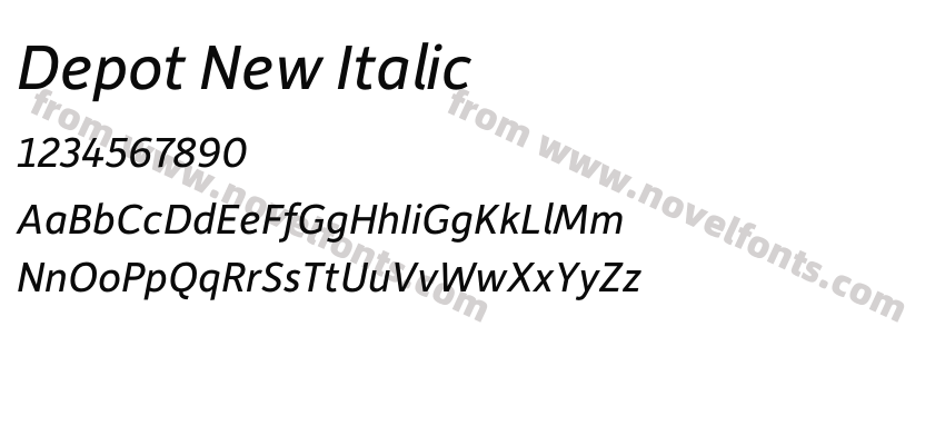 Depot New ItalicPreview