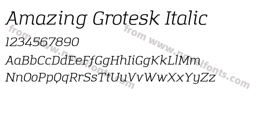 Amazing Grotesk ItalicPreview