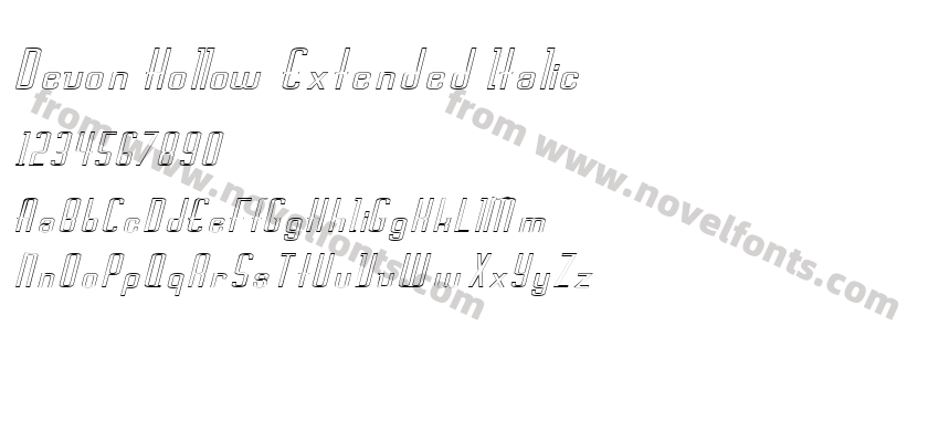 Devon Hollow Extended ItalicPreview