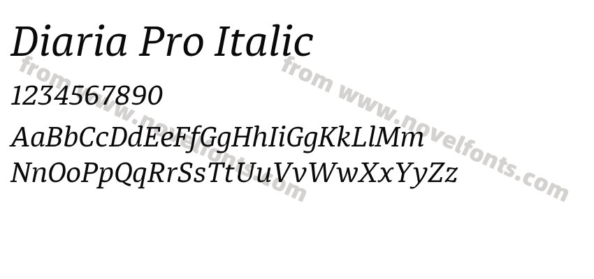 Diaria Pro ItalicPreview
