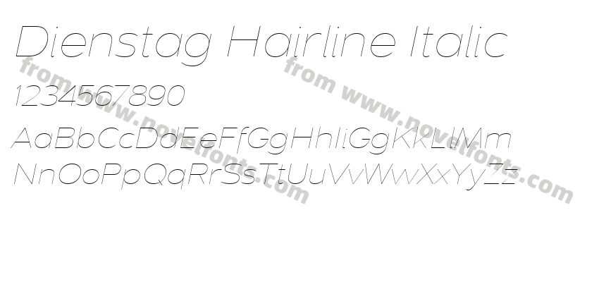 Dienstag Hairline ItalicPreview