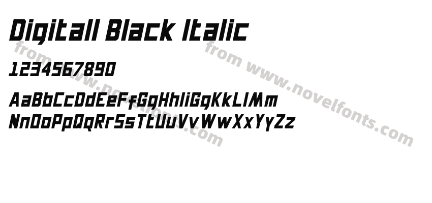 Digitall Black ItalicPreview