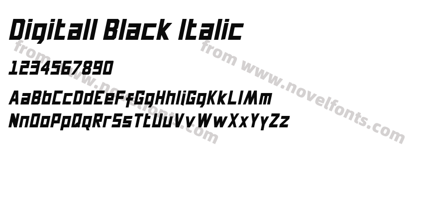 Digitall Black ItalicPreview