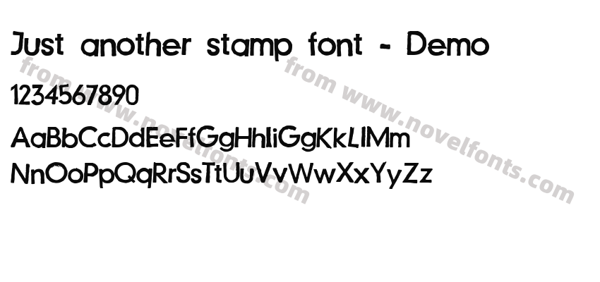 Just another stamp font - DemoPreview