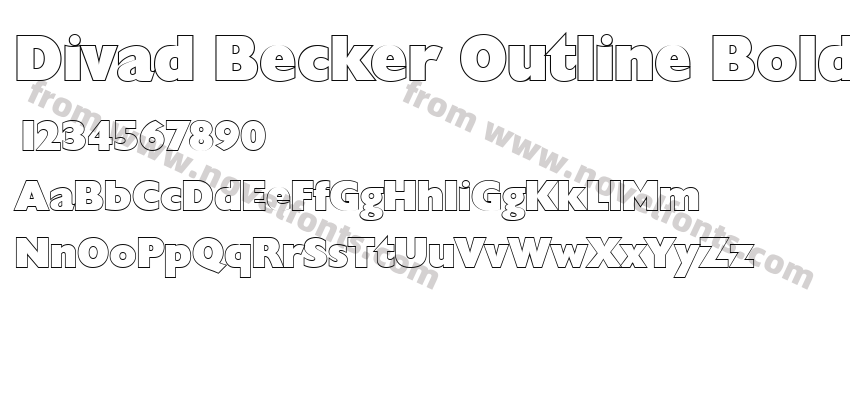 Divad Becker Outline BoldPreview