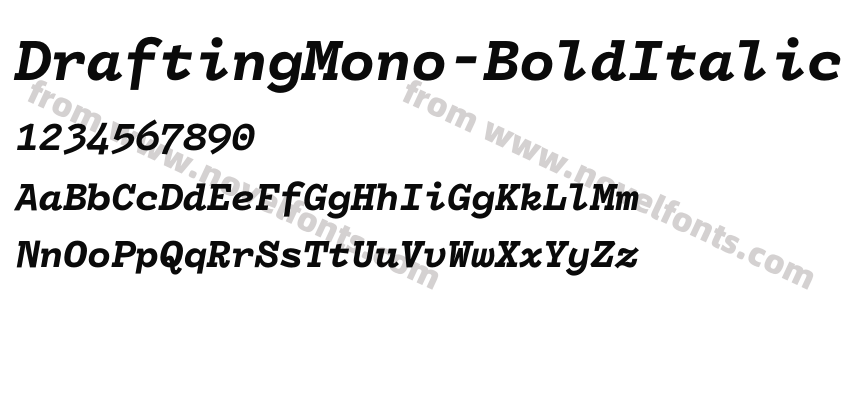 DraftingMono-BoldItalicPreview