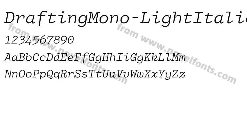 DraftingMono-LightItalicPreview